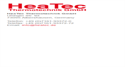 Desktop Screenshot of heatec.de